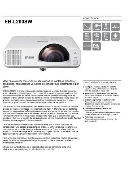 Proyector Epson EB-L200SW