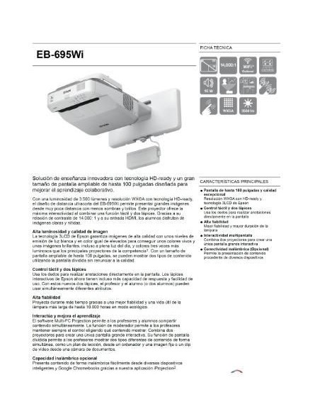 Proyector Epson EB-695Wi