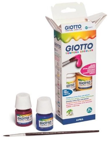 Témpera Giotto 6 colores de 25 ml