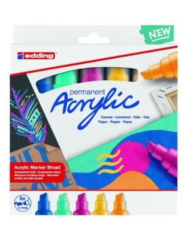 Rotuladores edding acrylic marker 5000 colores abstractos