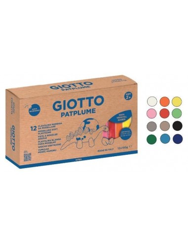 Plastilina Giotto Patplume 12 uds. colores surtidos