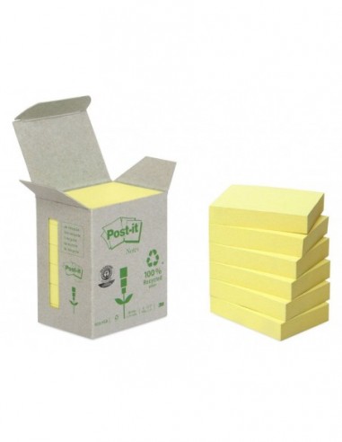 Notas Post-it® recicladas amarillas