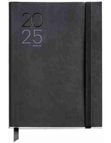 Agenda D  a P  gina flexible cosida Journal Luxor 122 x 168 negro Catal  n 2025