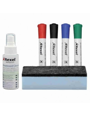 Kit de escritura y limpieza de pizarras Rexel