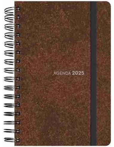 Agenda D  a P  gina Espiral 2025 tapa sint  tica flexible 16 x 23