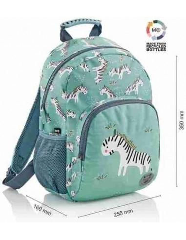 Mochila doble London reciclado Zebra 12 litros 350 x 255 x 160 mm