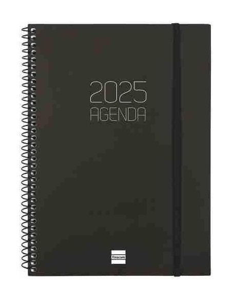 Agenda Semana Vista Opaque E10 Negro Catal  n 2025