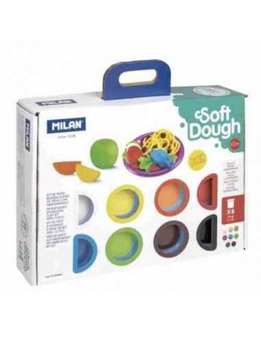 Malet  n 8 botes 59 g pasta blanda Soft Dough con herramientas Hora de cocinar