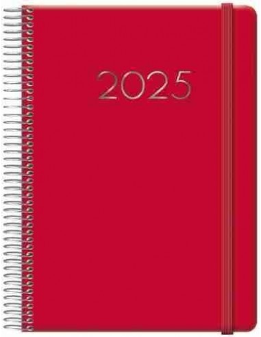 Agenda D  a P  gina Denver Espiral 15x21 Rojo 2025