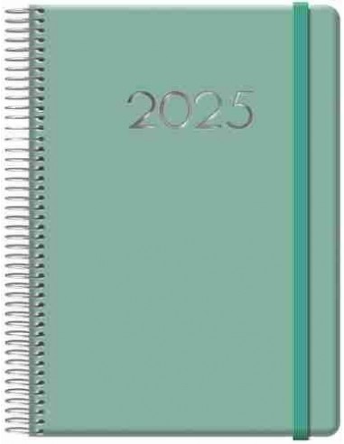 Agenda D  a P  gina Denver Espiral 15x21 Verde 2025