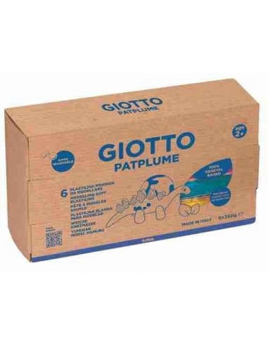 Plastilina Giotto Patplume 6 uds  350 gramos colores primarios