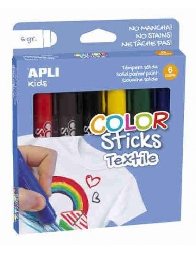 Témpera sólida textil Color Sticks