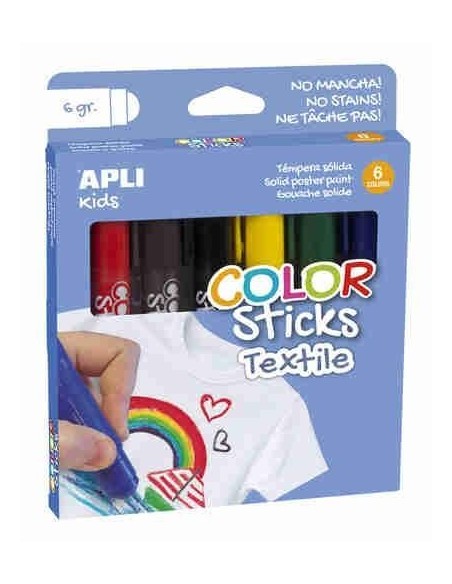 Témpera sólida textil Color Sticks