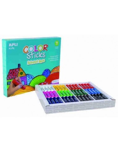 T  mpera s  lida School box Color Sticks