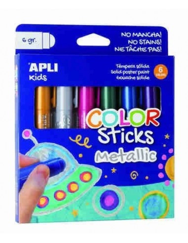 T  mpera s  lida met  lica Color Sticks