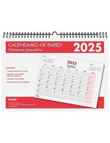 Calendario de pared para escribir A4 2025