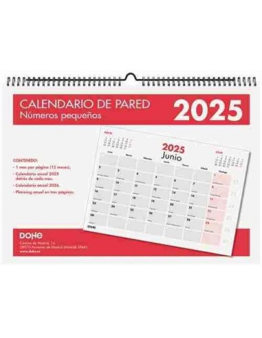 Calendario de pared para escribir A4 2025