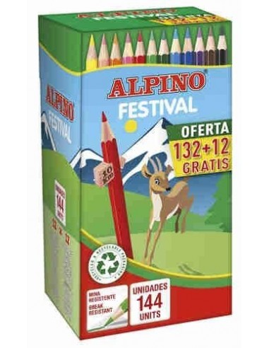 Schoolpack 144 lapiceros color Alpino