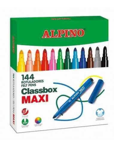 Schoolpack 144 rotuladores Alpino Maxi