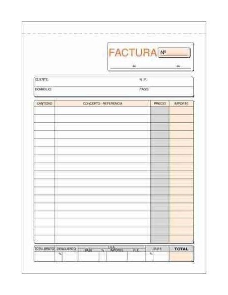Talonario facturas