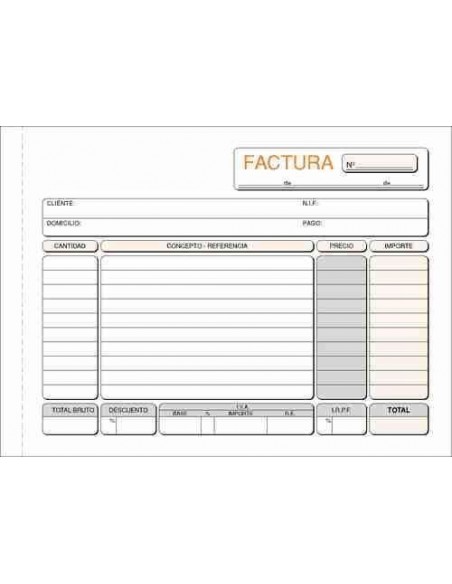 Talonario facturas