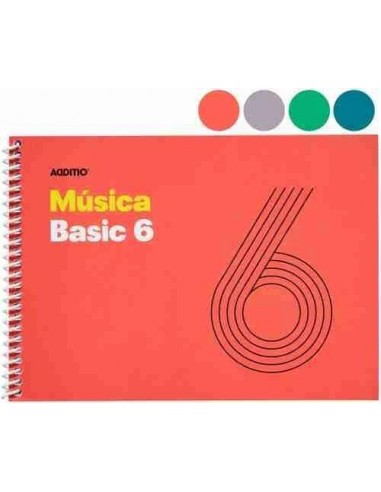 Cuaderno de m  sica Basic 6 pentagramas 25 hojas