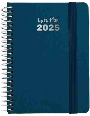 Agenda 25 D P A6 FANCY azul petr  leo