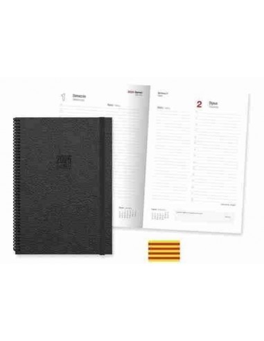 Agenda D  a P  gina Tokio 17 x 24 negro Catal  n 2025