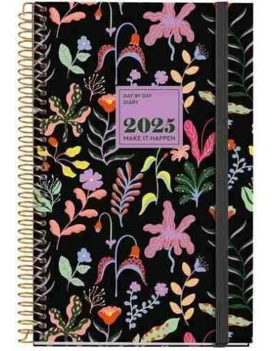 Agenda D  a P  gina Espiral cart  n activa 117 x 182 Fantasy garden Catal  n 2025