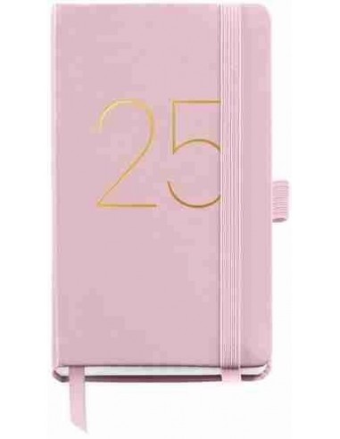 Agenda Semana Vista r  gida cosida Passport Chester 90 x 140 rosa 2025