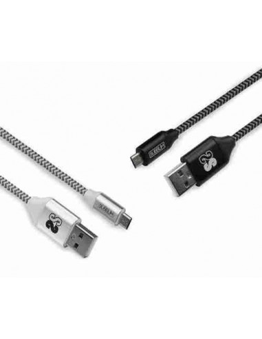 Pack 2 cables USB A Micro USB 2 4A 1M