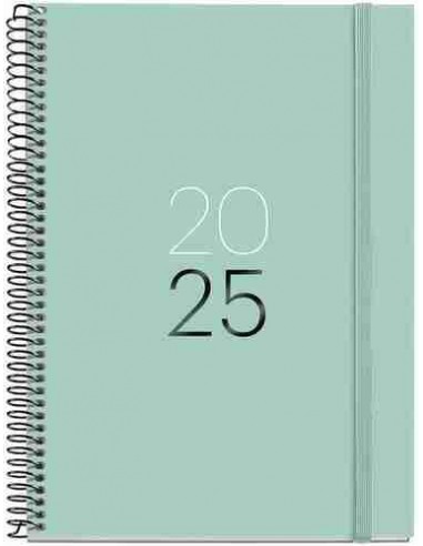 Agenda D  a P  gina Espiral Plus cart  n 1565 x 213 Calm Aqua 2025