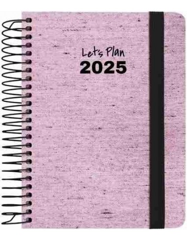 Agenda 25 D/P A6 ECOJEANS rosa