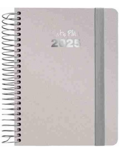 Agenda 25 D/P A6 METALLIC plata