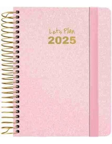 Agenda 25 S V A6 METALLIC rosa pastel