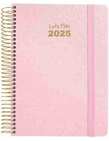 Agenda 25 D/P 15X21 METALLIC rosa pastel