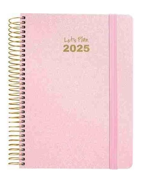 Agenda 25 D/P 15X21 METALLIC rosa pastel