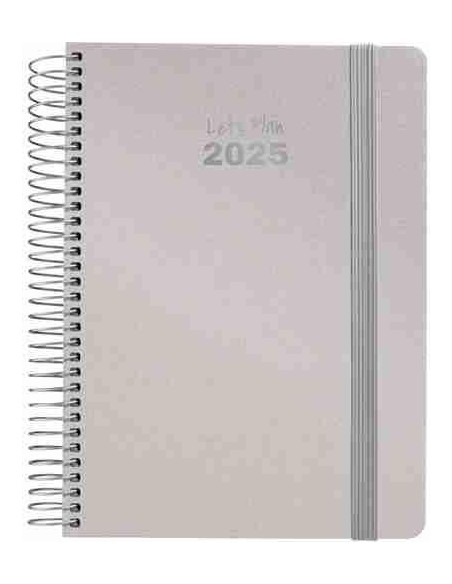 Agenda 25 D/P 15X21 METALLIC plata