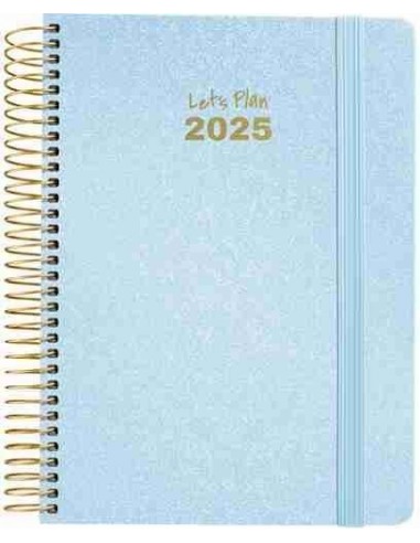 Agenda 25 D/P 15X21 METALLIC azul pastel