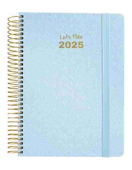 Agenda 25 D/P 15X21 METALLIC azul pastel