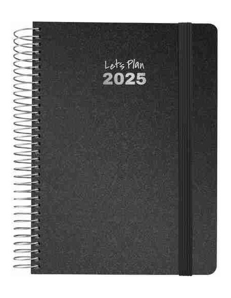 Agenda 25 D/P 15X21 METALLIC negro