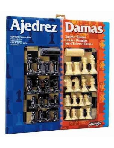 Tablero Ajedrez Damas con fichas