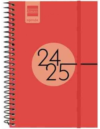 Agenda escolar Finocam Espir Label E8 SVH 24 25 rojo