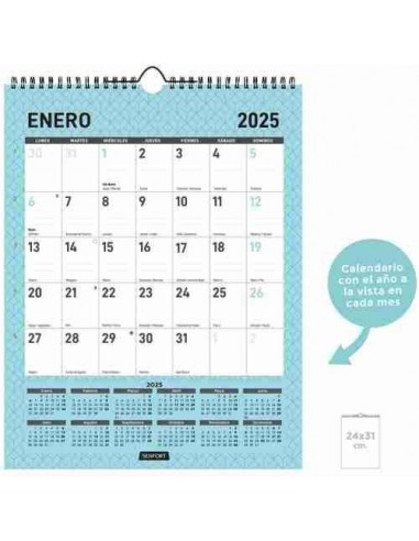 Calendario pared 2025 Diamante  24 x 31 cm