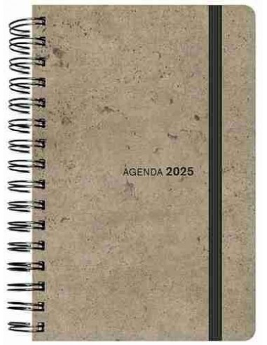 Agenda Semana Vista  Espiral 2025 tapa sint  tica flexible 16 x 23