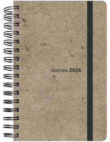 Agenda D  a P  gina Espiral 2025 tapa sint  tica flexible 16 x 23