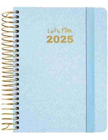 Agenda 25 S V A6 METALLIC azul pastel