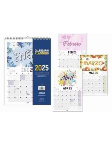 Calendario Vertical 4 Estaciones 2025