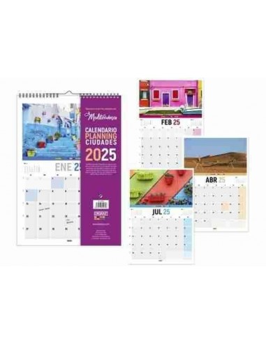 Calendario Vertical Mediterraneo 2025