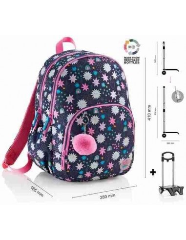 Mochila triple Oslo reciclada twinkle 27 litros 410 x 280 x 165 mm